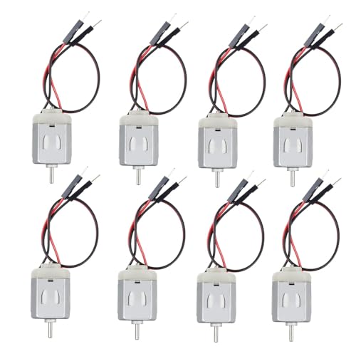 BOJACK 8 Pcs Type 130 EK1450 1 V- 6 V Volt Miniature DC Toy Motors for Arduino Hobby DIY Projects - size: Type 130 EK1450 / 8 Pcs