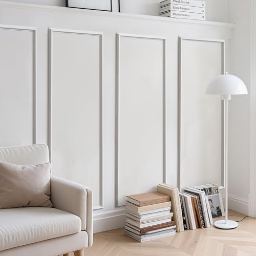 3 Sets Peel and Stick Wall Molding Kit, 54x24 Inch Premade Wainscoting Frames - color: 54''x24''-3pack