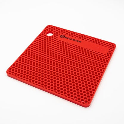 Boltster Original Silicone Fastener Organizer Tray, Bolt and Screw Holder for Mechanics, Automotive, Industrial and DIY Projects, Heat and Chemical Resistant, Red - color: Red