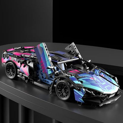 Sport Car Building Block Sets for Adults,Technical Race Car Collectible 1:14 Model Scale Engineering Toy Racing Cars Birthday for Men Boys Teens Age 8+ 8-12 12 13 14 14+ - style: Static Car