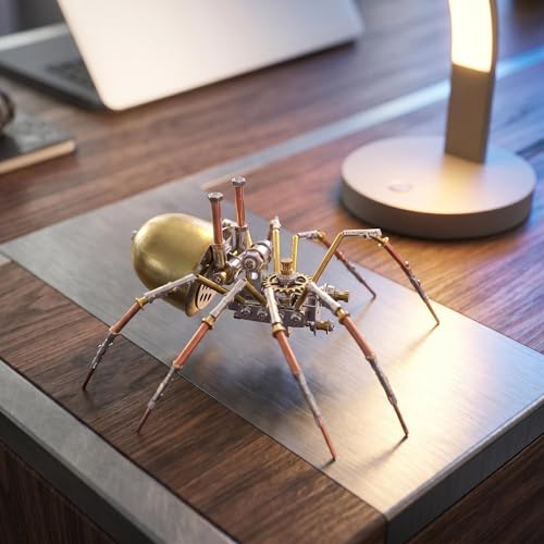 3D Metal Puzzles for Adults Teens-150+Pcs-Mechanical Spider Bee Insect Models-3 Hours to Build-Ideal for Birthday Gifts and Decorations (Mechanical Spider E) - style: Mechanical Spider E