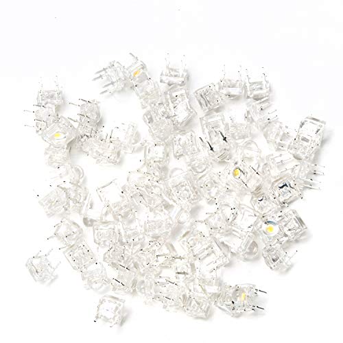 CHANZON 100 pcs 5mm Piranha Superflux Warm White LED Lights (DC 3V 20mA) - color: F) Warm White (100pcs)