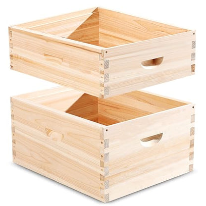 CroBlissful 2 Pcs 10 Frame Bee Hive Box