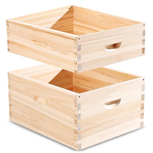 CroBlissful 2 Pcs 10 Frame Bee Hive Box