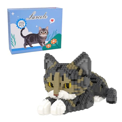 Larcele Chinese Li Hua Cat Micro Building Blocks Set for Kids 8+ KLJM-05 - style: Chinese Li Hua Cat