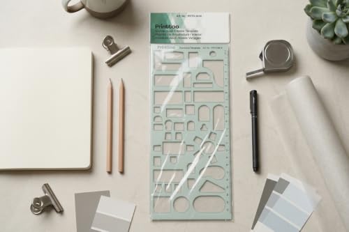 Printtoo Furniture Interior Planning Template, 2mm Acrylic Drafting Stencil - color: Series -PRTD-2414A