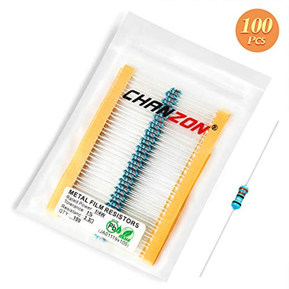 Chanzon 100pcs 1/4W (0.25W) 3.3 Ω ohm Metal Film Fixed Resistor - size: [1-4ZC01] 3.3 ohm