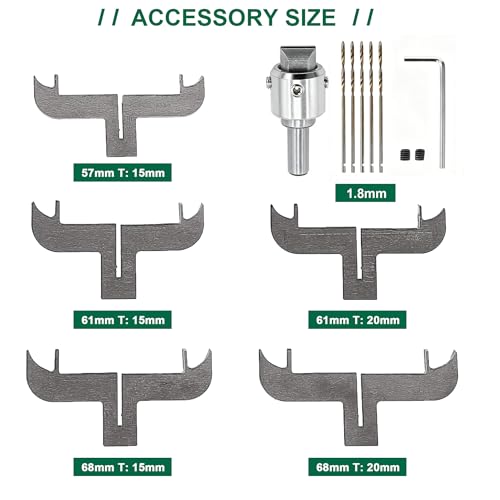 Wooden Bracelet Drill Bit Set, Bracelet Maker Milling Cutter Set, Wood Bracelet Making Tools with 57mm, 61mm and 68mm Blades, Be Used with Lathes or Drill Presses