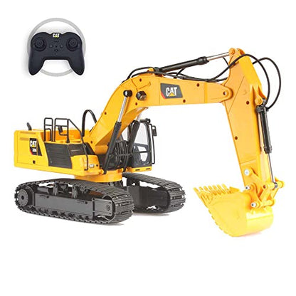 Diecast Masters RC Truck CAT 336 Excavator | Fully Functional Radio Control 1:24 Scale Model Remote Truck, Caterpillar Trucks Yellow 25001