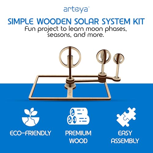 Artoya Pocket Tellurion – Solar System Kit for School Project, Orbiting Sun-Earth-Moon Model, Solar System Project Kit, STEM Space Science Model & Planet Models, Outer Space Toys for Fun Learning