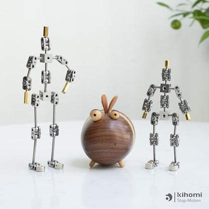 Studio Stop Motion Armature Kit - Feet Tie Down DIY Metal Puppet Figure Skeletons Easy Assembly for Animation Character Design & Creative Fun, Perfect for Stop Motion Animation (Silver, 4.5in) - size: 4.5in