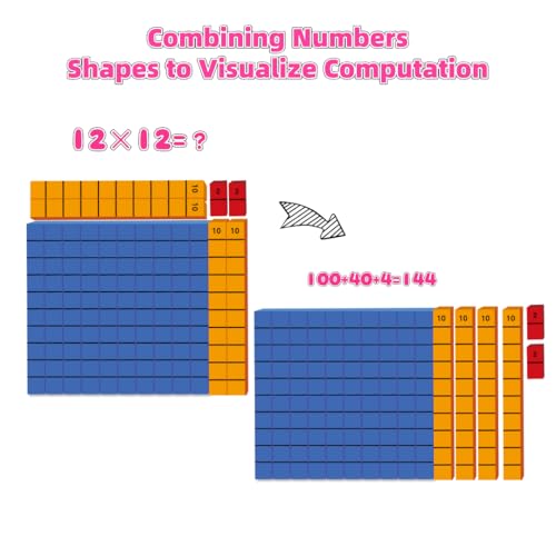 Magnetic Math Number Rods Counting Blocks and Practice Folder Set
