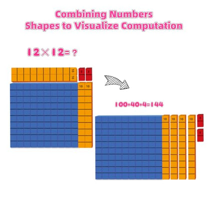Magnetic Math Number Rods Counting Blocks and Practice Folder Set