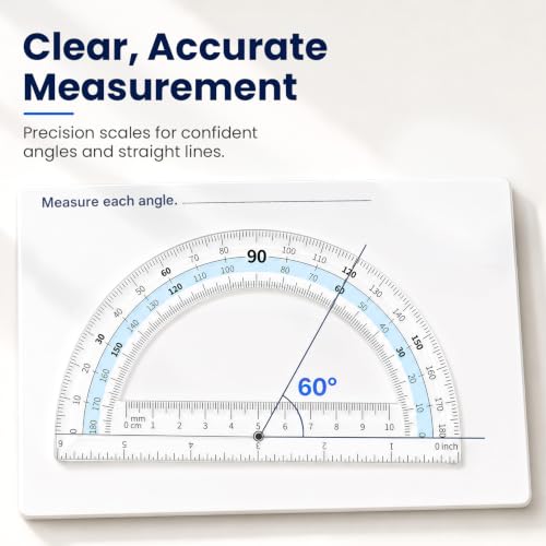 Sooez Lockable Compass and Protractor Set, Metal Compass Drawing Tool - color: Beige