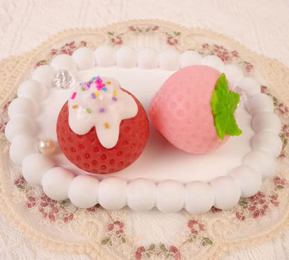 Strawberry Taba Squishy Kit Mold+Silicone Gel+Powder - color: Strawberry