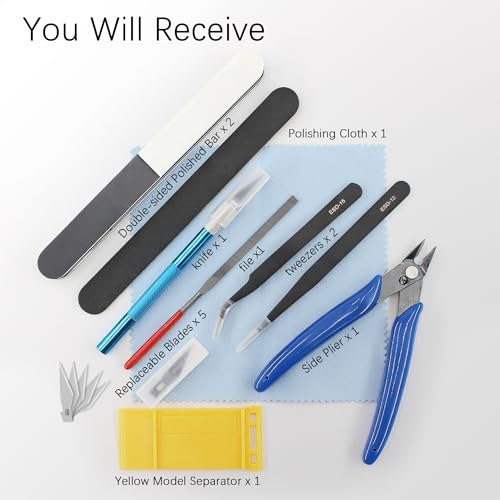 11PCS Model Tools Kit, Gundam Model Craft Set Hobby Building Tools Kit for Gundam Basic Model Assembling Building Repairing