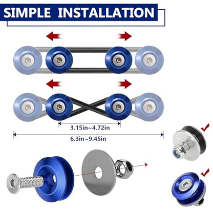 BFXM Universal Bumper Clips, Front Rear Bumper Quick Release Kit - color: Blue, size: 2set