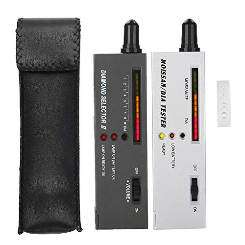 Tyenaza Diamond Tester, High Accuracy Jewelry Diamond Tester Pen, Professional Diamond Selector Gem Tester with Diamond Selector II, Moissanites Tester, 2 Manuals, 2 Trays