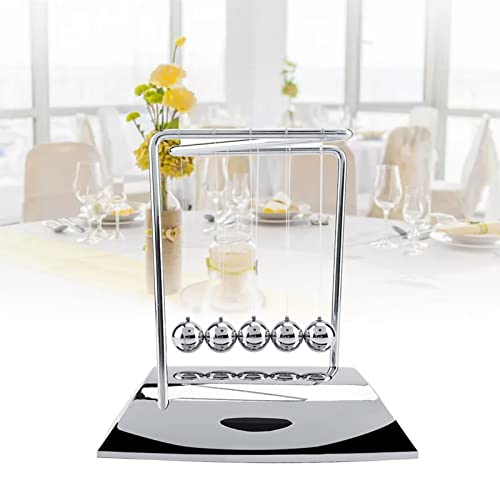 Hyuduo Newton's Cradle Balance Ball Set 5-Piece Desktop Physics Toy for Science Learning Stress Relief & Desk Decoration