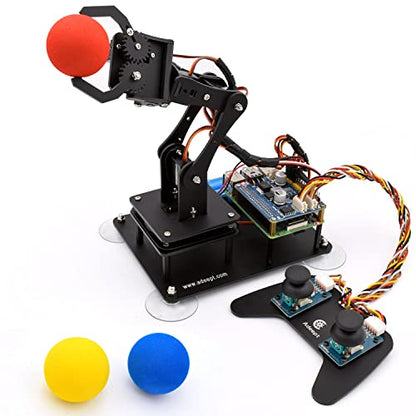 Adeept 5-DOF Robotic Arm, Programmable STEM Coding DIY Kit for Raspberry Pi - color: Black