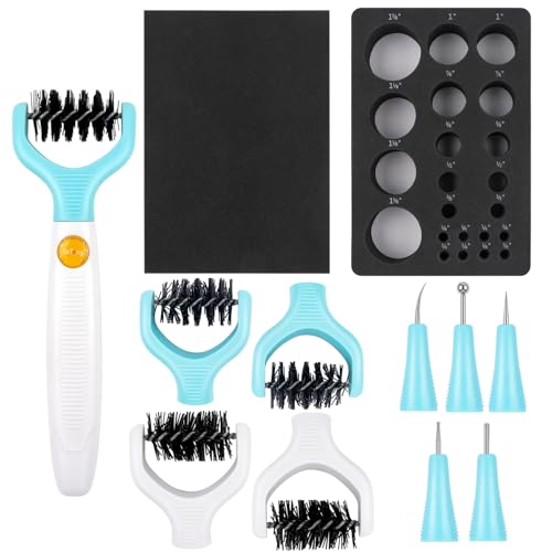 BAOFALI 13 Pcs/Set All-in-One Paper Sculpting Tool Kit & Die Brush; Paper Flower Shaping Making Tool Set; Flower Mold Tray; Paper Blossom Tools for Creating Dimensional Flowers; Die Cleaning Tool - color: 13pcs/Set Tool Kit