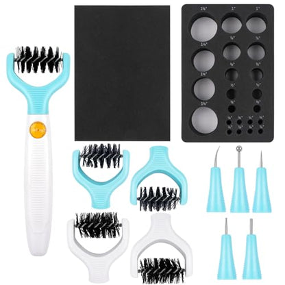BAOFALI 13 Pcs/Set All-in-One Paper Sculpting Tool Kit & Die Brush; Paper Flower Shaping Making Tool Set; Flower Mold Tray; Paper Blossom Tools for Creating Dimensional Flowers; Die Cleaning Tool - color: 13pcs/Set Tool Kit