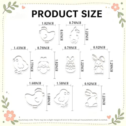 9PCS Farm Easter Clay Cutters - color: Rabbit Mold
