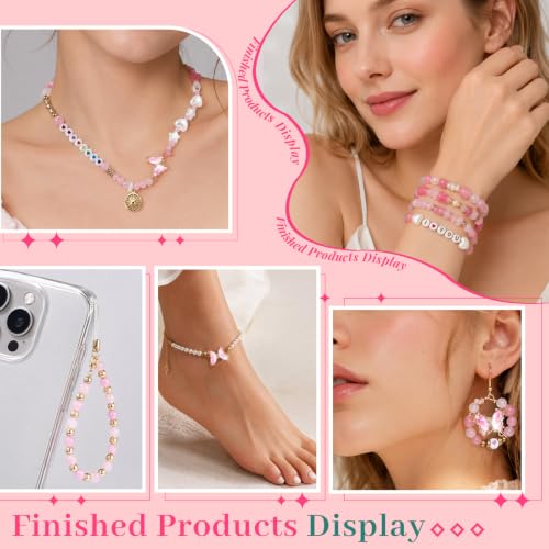 Wurosi Jewelry Making Supplies Kit, Bracelet Making Kit for Adult - color: Pink