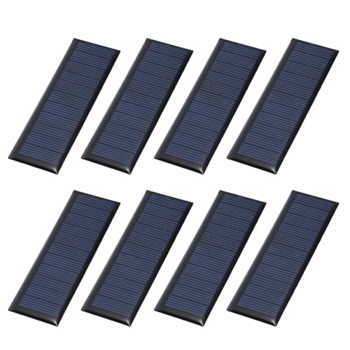 MECCANIXITY 8Pcs 5.5V 0.33W 60mA Mini Solar Panels, Small Solar Photovoltaic Power Cell Charge DIY Electric Toy Materials Kits - style: 5.5V 0.33W 0.06A