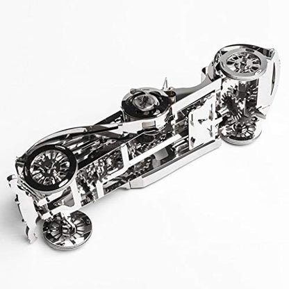 Model Car Kit 3D Model kit Glorious Cabrio2 - Moving Wind-Up Retro Car Collectible | 3D Puzzle for Adults - Metal DIY Kit | DIY Construction Set of a Vintage Car