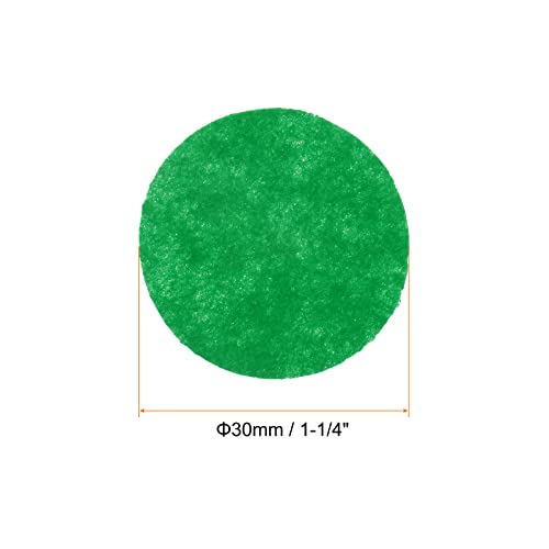 HARFINGTON 300pcs Round Felt Circles, 30mm 1-1/4" Pre Cut Felt Craft Pads Non-Woven Mini Felt Fabric Circles for DIY Sewing Handcraft Cut Projects Craft Finishing, Green - color: Green, size: 30mm