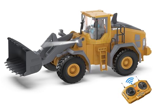 KIDMARKT Metal RC Wheel Loader Toy - Realistic Working Lights and Sounds, 1:20 Scale, 9-Channel Remote Control Construction Play Tractor Toys for Kids 3+, Perfect 2026 Gift - size: Wheel Loader