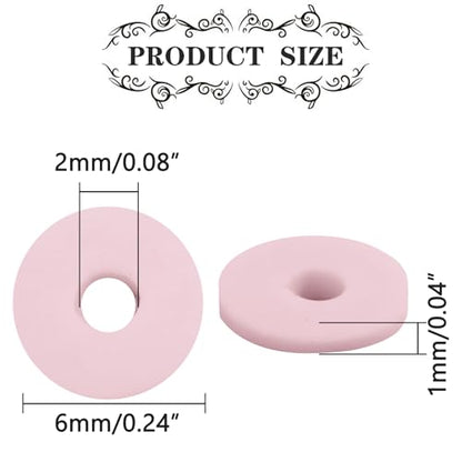 6mm Polymer Clay Beads for Bracelets Making 1000PCS - color: Blush
