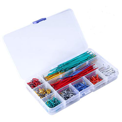 Jumper Wire Kit - 840 Piece Breadboard Jumper Wire Set, 14 Assorted Lengths for Prototyping