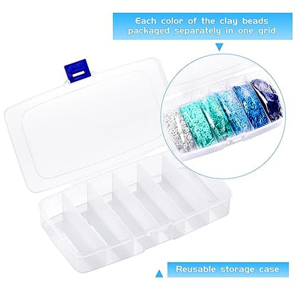 Funtopia 6000 Pcs Blue Clay Beads for Bracelets Making, Heishi Beads - color: 1.Blue