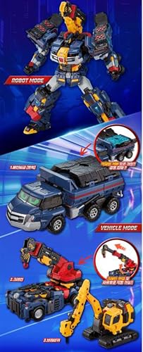 Metal Cardbot W Transforming Robot (Truck Crane Breaker Car, SOLIDHORN) - color: Truck Crane Breaker Car Solidhorn