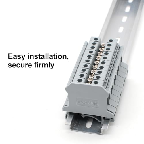 20Pcs D/UK-2.5BG End Cover for DIN Rail Mounted Terminal Block - color: Grey, size: 20 Pcs