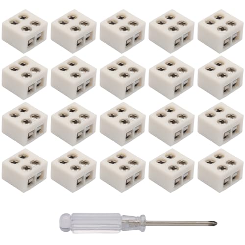 20 Pcs 2 Pin 10mm LED Strip Connector, Solderless Terminal - size: 2Pin 10mm
