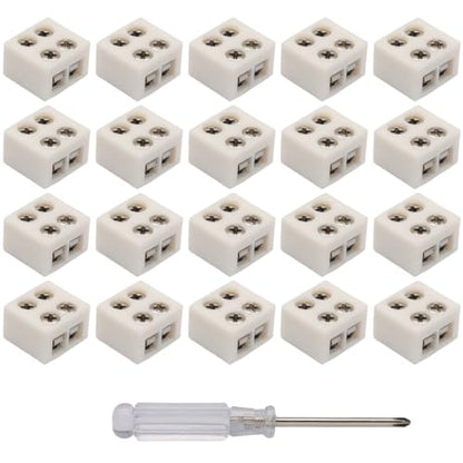 20 Pcs 2 Pin 10mm LED Strip Connector, Solderless Terminal - size: 2Pin 10mm
