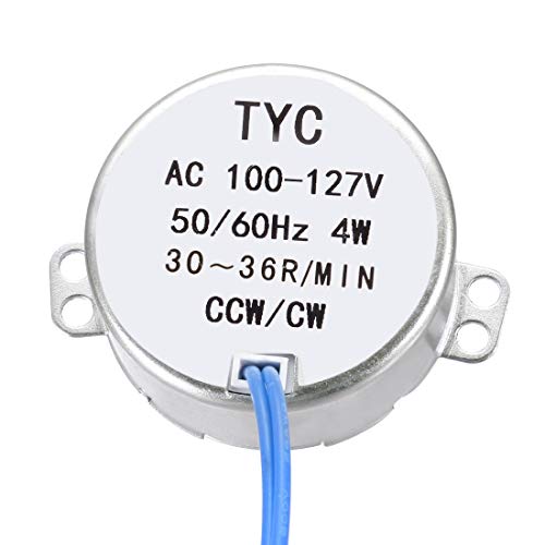 uxcell Synchronous Motor AC 100-127V 30-36RPM 50-60Hz CCW/CW 4W D Shaft - style: 30-36RPM