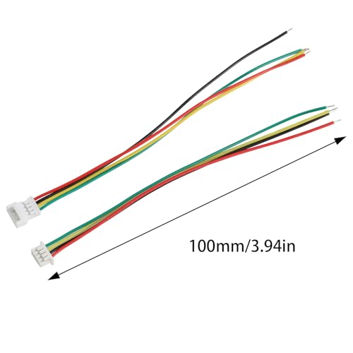 40Pcs JST 1.25mm 4Pin Male Female Terminal Wire, 100mm 26AWG - size: 1.25mm 4P