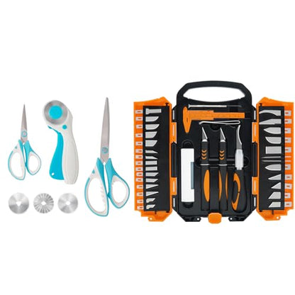 MANUFORE Craft Knife Set and Fabric Scissors Set Bundle