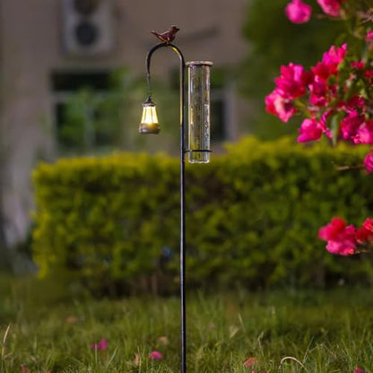 Hummingbird Rain Gauge Outdoor, Solar Rain Gauges - color: Street-Lamp