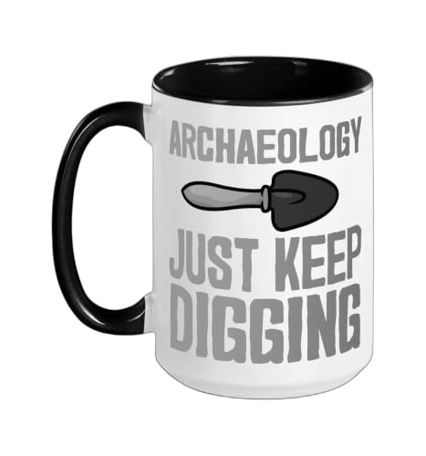 Cool Archaeology For Men Women History Anthropology Ceramic Mug, Black/White, 15oz - color: Black/White, size: 15 Ounces