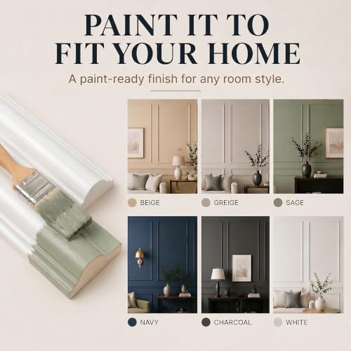 Pre-Cut Paintable Wall Molding Kit, 3 Set Accent Wall Panels (20"x 20") - size: 20"x 20"