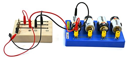 Basic Electricity Kit - Includes Circuit Board, Knife Switch, Bridges, Connector Cables & Clips, Resistors, Bulbs & Holders, Wire, Capacitor - Eisco Labs