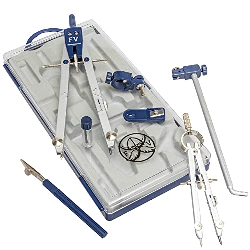 Drafting Compass for Geometry Set - Drawing Compass Geometry Set for Drafting, Math and Making Circles with Large Extension Beam for School, Drafting, Engineering and Architecture