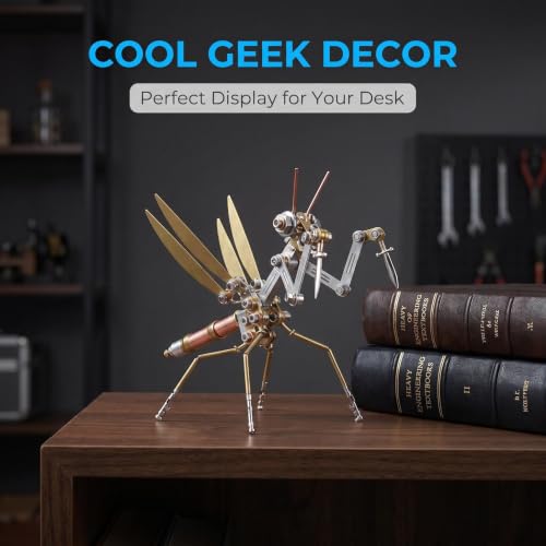 Steampunk Mantis 3D Metal Puzzle Model Mechanical Kits 150+ Parts 2-3 Hours Build No Glue Metal Craft Cool Geek Decor Gift for Adults Men Collectors (Mantis) - style: Mantis