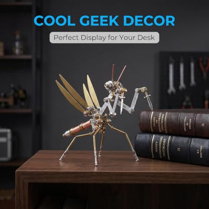 Steampunk Mantis 3D Metal Puzzle Model Mechanical Kits 150+ Parts 2-3 Hours Build No Glue Metal Craft Cool Geek Decor Gift for Adults Men Collectors (Mantis) - style: Mantis