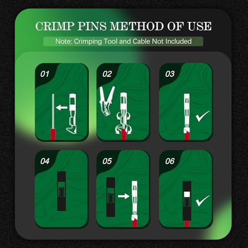 100 Sets/200 Pieces for Dupont 2.54mm 1Pin Black Female Connector - size: 1-Pin Female, style: Black-Single Row